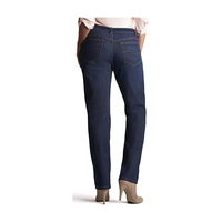 Pantalones Vaqueros de Mujer Personalizados, Corte Recto, Cintura Media, Ajuste Regular, Transpirables, Ecológicos, Color Oscuro, Secado Rápido, con Remaches
