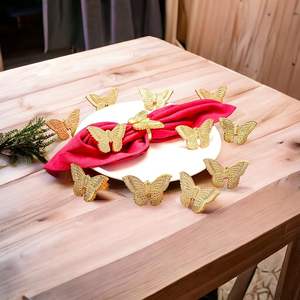 ที่ใส่ผ้าเช็ดปากสีทองสไตล์ราชวงศ์สำหรับจัดงานจัดเลี้ยงที่หรูหราที่วางผ้าเช็ดปากที่จัดในงานเลี้ยง - Product Image 3