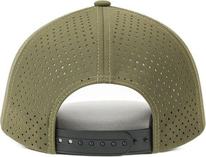 Personnalisé 6 Panneau Résistant À L'eau Découpé Au Laser Percé Trou Perforé Sport Polyester Courir Chapeau À Séchage Rapide-Fit Cap Prix De Gros - Product Image 4