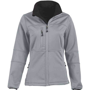 Chaqueta Softshell para mujer, abrigo ligero impermeable a prueba de viento para exteriores con bolsillos con cremallera - Product Image 1