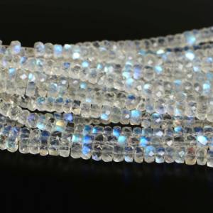 Perles rondes facettées en pierre de lune arc-en-ciel flashy, 5-7 mm, pierres de lune naturelles, pierres précieuses en vrac pour la fabrication de bijoux, fournitures en vrac - Product Image 6