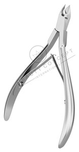 Pince à cuticules professionnelle pour ongles épais, en acier au carbone plaqué or, manche français, ressort simple, mâchoire de 4 mm - Product Image 5