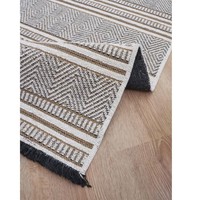 Handgefertigter Jute-Garn-Teppich Umweltfreundliches Geometrisches Muster Rutschfest Waschbar Langlebig Wohndekor
