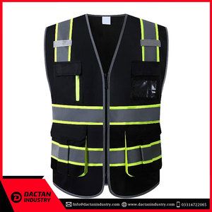 Chaleco DE SEGURIDAD DE TRABAJO PARA Hombre con logotipo personalizado impreso de la mejor calidad Material de lona reflectante de alta visibilidad Chaleco protector de buena calidad - Product Image 2