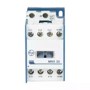 MNX 22A 3P Contacteur AC 415V avec bobine 1NO AC-3 110V intégrée 50/60Hz pour applications AC 3 pôles - Product Image 1