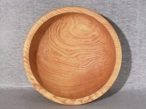 Cuenco redondo de madera hecho a mano diseño moderno de mediados de siglo pulido para exhibir ensaladas o frutas artesanías naturales - Product Image 2