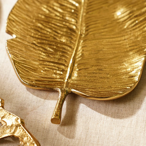 Luxury Gold Leaf Accented <b>Platter</b> Perfect for Hosting or Home Decor Handmade Gold Leaf <b>Platter</b> - Product Image 1
