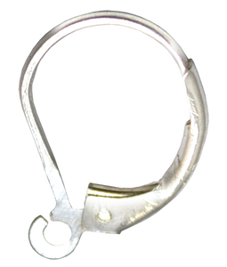 Earwire de plata esterlina con tapa y alfiler Alambre de oreja de plata esterlina para hacer joyas en línea - Product Image 2