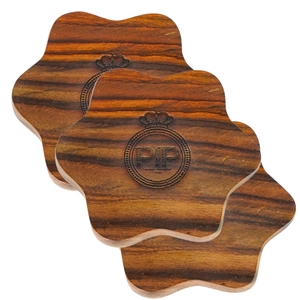 Sous-verres élégants et minimalistes fabriqués à la main en bois de teck Décor élégant pour les diplômes Anniversaires de mariage Anniversaires - Product Image 4