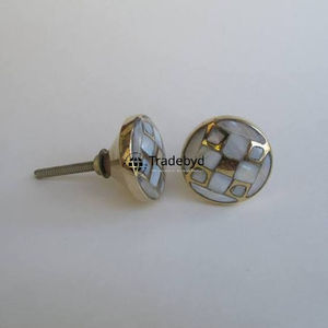 Perillas de cajón minimalistas de calidad premium hechas a mano con incrustaciones de perlas madre únicas para armario de cocina muebles de comedor - Product Image 1