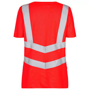 Men's Hi Vis Construction Working Wear 100% Cotton Short Sleeve <b>Reflective</b> <b>Tape</b> Safety T-Shirts - Product Image 2
