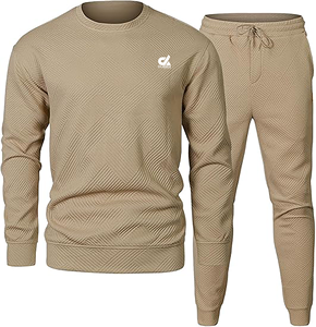 ชุดวอร์มผู้ชายไซส์ใหญ่ เสื้อสเวตเชิ้ตแบบสวม คอกลม กางเกงกีฬา ผ้าฝ้าย 100% ดีไซน์ปรับแต่งได้ แห้งเร็ว ระบายอากาศ - Product Image 6