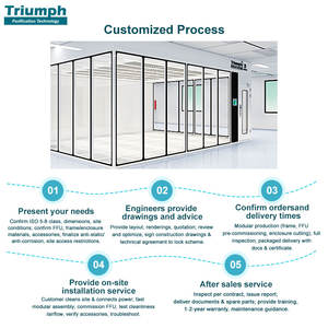 Cuarto Limpio Modular <span class=keywords><strong>Triumph</strong></span> con Gabinete de Flujo Laminar Horizontal, Ducha de Aire y Equipo de Limpieza - Product Image 5