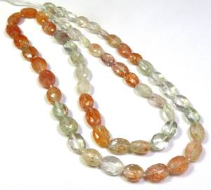 Las mejores cuentas facetadas de piedra solar naranja de 6-10mm, gemas de corte ovalado Natural de 17 ", piedras preciosas sueltas altas, joyería africana, juego de Color alto - Product Image 4