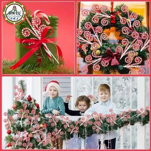 BINLU Christmas Flowers Candy Cane Lollipop Temática para Navidad y decoración del hogar - Product Image 6