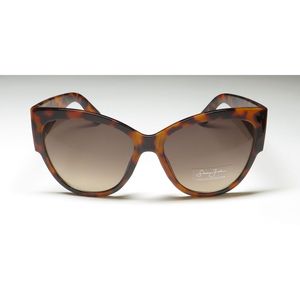 ฌอน จอห์น SJS2007 แว่นกันแดดทรงแคทอายป้องกันรังสียูวี 100% ของแท้ดีไซเนอร์ย้อนยุคไล่เฉดสีเบจสีส้มโปร่งใสสำหรับผู้ชายผู้หญิง - Product Image 3