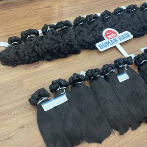 TENDANCE CHAUDE!! Cheveux à double trame couleur noire naturelle Cheveux vietnamiens à trame droite naturelle prêts à être expédiés - Product Image 2