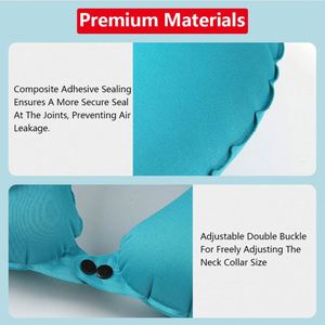 Portable <b>U</b>-<b>Shaped</b> Inflatable Travel <b>Pillow</b> Soft Comfortable Air-Filled for Train Airplane Outdoor with Custom Logo - Product Image 6