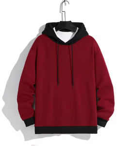 Sudadera con capucha de invierno básica de gran tamaño para hombre personalizada de lana de algodón 100%, sudadera holgada con capucha de mezcla de algodón para parejas - Product Image 4