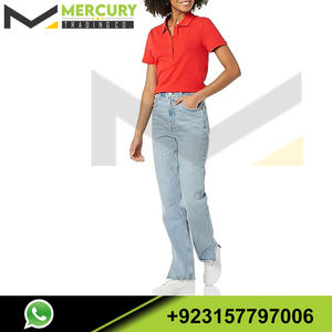 Camiseta de mujer con logotipo personalizado de negocios de talla grande bordada de poliéster de verano transpirable de alta calidad - Product Image 4