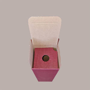 10 pièces boîte en carton de soie Bordeaux 100x100H290mm stratification mate rigide pour 1 bouteille 750ml Cru matériaux recyclés écologiques - Product Image 1