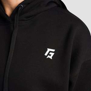 Sudadera con Capucha Extra Grande Esencial para Mujer en Color Negro - Product Image 6