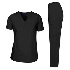Uniformes médicos azules marinos de lujo para hombres y mujeres para enfermeras y trabajadores de joggers uniformes de hospital cómodos - Product Image 4