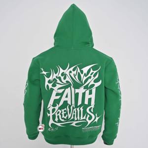 Sudadera con capucha lavada a la piedra personalizada para hombre 100% algodón de peso pesado ropa de calle suelta sudaderas con capucha con logotipos serigrafiados - Product Image 5