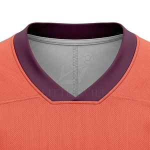 Men's Orange <b>Purple</b> American Football Jersey V Neck Short Sleeve Number 46 Sublimated Print Moisture Wicking Breathable <b>Mesh</b> - Product Image 4