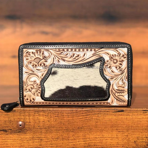 คลัทช์หนังแท้สำหรับผู้หญิง, กระเป๋าคลัทช์หนังวัวสไตล์ตะวันตกสำหรับงานแกะสลัก - Product Image 3