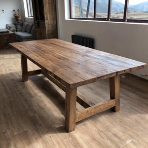 Table à manger carrée moderne en bois massif KALATRI, écologique, 6 places, assemblage requis, pour usage scolaire et hôtelier - Product Image 3