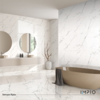 Carreaux de sol en porcelaine émaillée pleine masse SKYTOUCH 600x600mm blancs pour escaliers de maisons et d'hôtels - Carreaux d'intérieur résistants aux acides et à l'usure