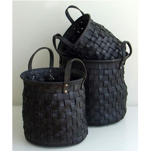 ตะกร้าเก็บของสีดำคุณภาพสูงสำหรับใช้ในชีวิตประจำวันดีไซน์ไม่ซ้ำใครพร้อมผ้าฝ้ายและเชือกสำหรับใช้ในบ้าน - Product Image 4