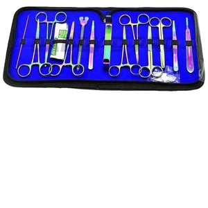 Multi Rainbow Color 23 Pièces Kit de dissection de laboratoire avancé-pour les étudiants en anatomie et biologie Laboratoire de botanique vétérinaire en acier inoxydable - Product Image 1