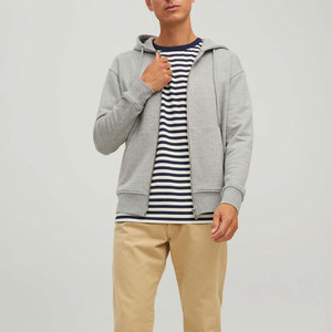 Top tendance lourd coton fermeture éclair sweat à capuche hommes Fitness Gym vêtements de sport qualité course blanc à capuche imprimé français - Product Image 4