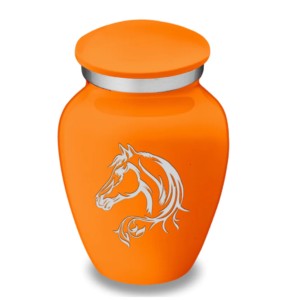 Souvenir Embrasser Orange Couleur Double Coeur Urnes Crémation Top Vente En Métal Petit Souvenir Fait Inde - Product Image 5