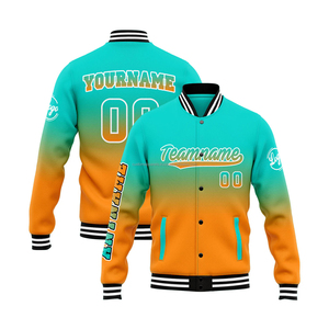 Custom Wool and Leather Varsity <b>Jacket</b> for High School Teams Classic Letterman Style with Front Embroidery Logo and Stand Collar - Product Image 1