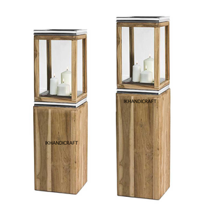 Candelabros y farolillos de madera de lujo personalizables, nueva tendencia, decoraciones navideñas y de Ramadán para bodas, lanzamiento en la India - Product Image 1