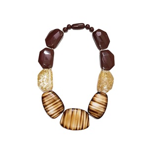 Collares de cuerno Vintage étnicos de alta calidad para mujer, cuentas de resina acrílica coloridas, regalo, joyería de moda india, estilo grueso para mujer - Product Image 1