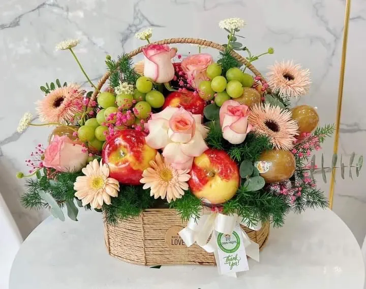 Phổ Mini trắng wicker handmade hình bầu dục cản trở với xử lý hoa trái cây bánh mì Dã Ngoại lưu trữ Quà Tặng Giỏ của Winwin trên toàn thế giới