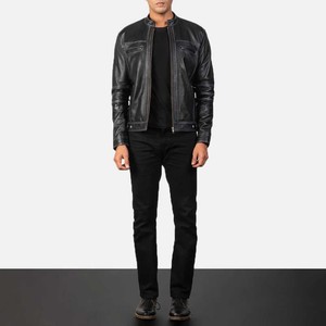 Trendy Custom Leather <b>Jacket</b> Men 2026 Premium Genuine Leather Outerwear OEM <b>Biker</b> Style Streetwear Fashion <b>jacket</b> for men - Product Image 3