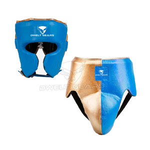 Conjunto de combate de boxeo de alta calidad Nuevo logotipo personalizado Conjuntos de boxeo ganadores con cordones negros Conjunto de combate de cuero genuino - Product Image 5
