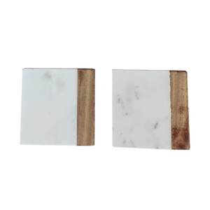 Compre juegos de posavasos de mármol de piedra natural de forma cuadrada para decoración de hogar y oficina, utiliza los mejores precios - Product Image 4