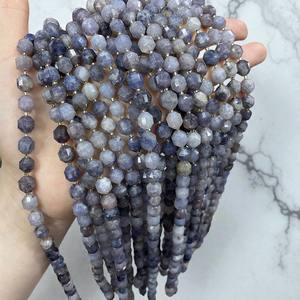 ลูกปัดอิโอไลต์เจียระไนสำหรับทำเครื่องประดับขายส่ง - Product Image 1