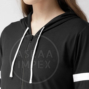 Sudadera con Capucha para Mujer, 100% Algodón, con Cierre, de Secado Rápido, Manga Larga, para Invierno, en Oferta - Product Image 5