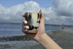 Handmade Shot Horn Agate <b>Glass</b> <b>Cup</b> with Viking Religious Design for Drinking Beer <b>Coffee</b>-New Shot <b>Glass</b> Natural Craft Product - Product Image 3