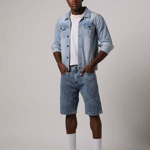 Shorts en jean décontractés vintage d'été sur mesure pour hommes, service OEM, poids lourd, séchage rapide avec votre logo - Product Image 1
