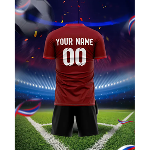 เสื้อฟุตบอลและอเมริกันฟุตบอลสำหรับผู้ใหญ่รุ่นล่าสุด ปรับแต่งชื่อและหมายเลขได้ ชุดแข่งขันนักเรียนใหม่ ชุดฝึกซ้อมทีมฟุตบอล - Product Image 5