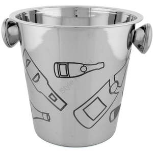 Cubo de vino de acero inoxidable con un diseño impreso - Product Image 2