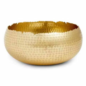 Bol de service en laiton artisanal, créé selon des méthodes traditionnelles, parfait pour la restauration et la décoration culturelles - Product Image 1